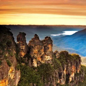 Australian Landmarks Metal Print Collection: The Three Sisters, Blue mountains