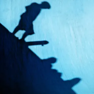 Skateboarder Shadow, Bondi Skate Park Skateboarder Shadow, Bondi Skate Park