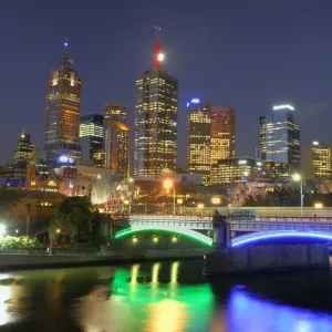 Skyline with the Yarra River, Melbourne, Victoria, Australia Skyline with the Yarra River, Melbourne, Victoria, Australia