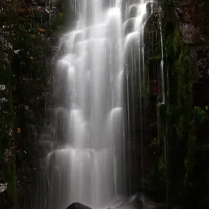 Small waterfall with rock Small waterfall with rock