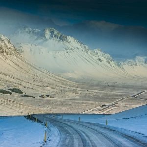 Snaefellsjokull in winter, north west Iceland