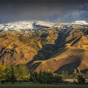 Snow on the Crown range, New Zealand south island
