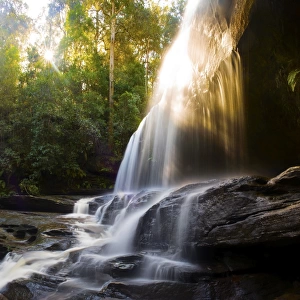 Somersby falls with sun star