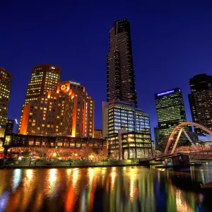 Southbank skyline at dusk