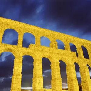 Spain, Castilla y Leon, Segovia Roman Aqueduct Print