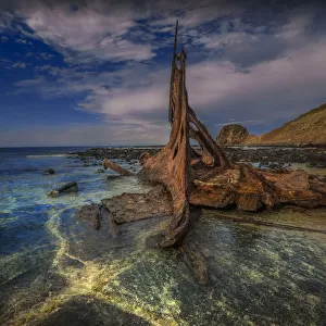 The SS. Speke shipwreck remains at Kitty Miller bay, Phillip Island, Bass coast, Victoria, Australia