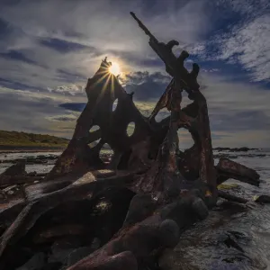 The SS. Speke shipwreck remains at Kitty Miller bay, Phillip Island, Bass coast, Victoria, Australia