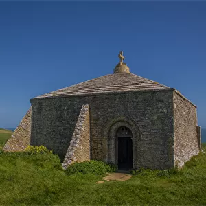 St. Aldhelms chapel, Jurassic coastline of Dorset, England, United Kingdom