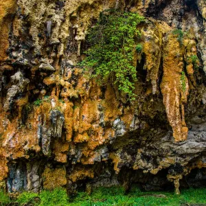 Stalactites hanging from a limestone cave near Lord Ard Gorge at Great ocean Road, Victoria Stalactites hanging from a limestone cave near Lord Ard Gorge at Great ocean Road, Victoria