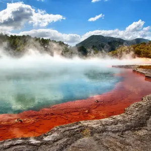 Steam rising off a geo-thermal pool Steam rising off a geo-thermal pool