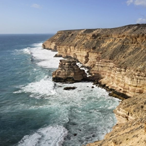 Steep cliffs on the coast of Kalbarri National Park, Western Australia, Australia