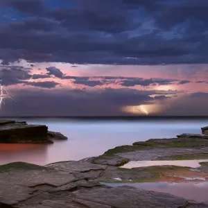 Storm over sea
