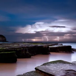 Storm over sea