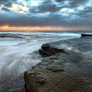 Stormy clouds over sea