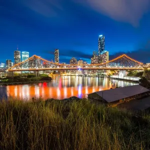 Story Bridge and Brisbane city during twilight Story Bridge and Brisbane city during twilight