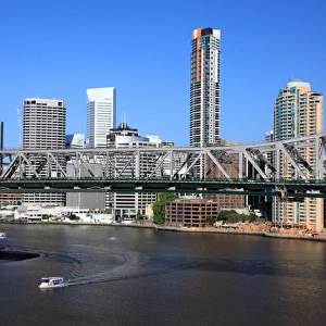 Story Bridge against Brisbane Skyline, Australia