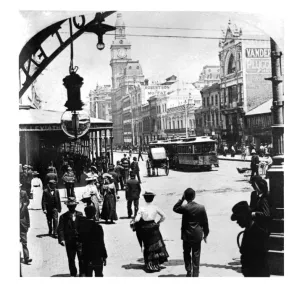 Street Scene In Bourke Street Looking West In Melbourne, Australia