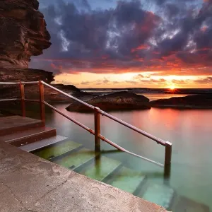 Sunrise at Curl Curl pool, Sydney, Australia