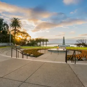 Sunrise at The State war memorial, Perth, Western Australia, Australia Sunrise at The State war memorial, Perth, Western Australia, Australia