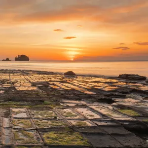 Sunrise at the tessellated pavements Sunrise at the tessellated pavements
