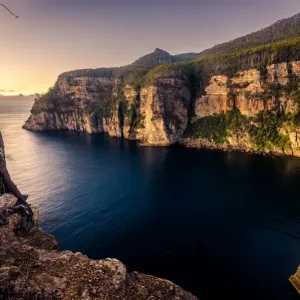 Sunrise at Waterfall Bay at Tasman Peninsula, Tasmania Sunrise at Waterfall Bay at Tasman Peninsula, Tasmania