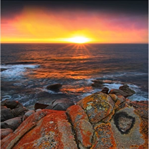 Sunset at Grassy bay, King Island, Bass Strait, Tasmania, Australia
