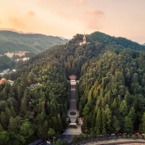 Sunset photo of Jinggangshan martyrs cemetery