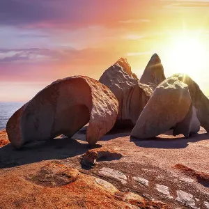 Sunset at Remarkable Rocks, Flinders Chase National Park, Kangaroo Island, South Australia Sunset at Remarkable Rocks, Flinders Chase National Park, Kangaroo Island, South Australia
