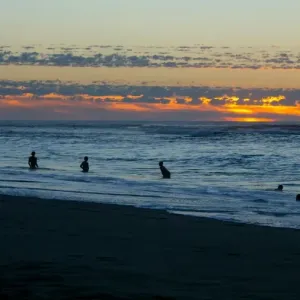 Sunset Swim near Yallinup beach Western Australia Sunset Swim near Yallinup beach Western Australia