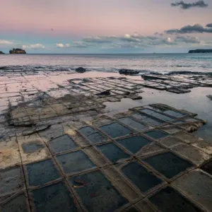 Sunset at Tessellated Pavement, Tasman Peninsula, Tasmania Sunset at Tessellated Pavement, Tasman Peninsula, Tasmania