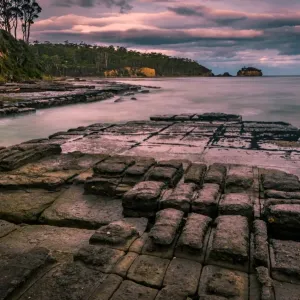 Sunset at Tessellated Pavement, Tasman Peninsula, Tasmania Sunset at Tessellated Pavement, Tasman Peninsula, Tasmania
