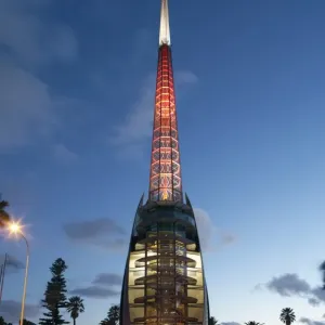 Swan Bell Tower in Perth at dusk, Australia Swan Bell Tower in Perth at dusk, Australia