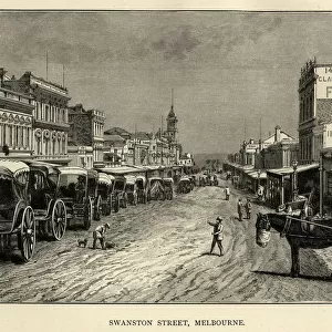Swanston Street, Melbourne, Australia, 19th Century