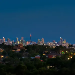 Sydney City Print at Sunset from Ryde