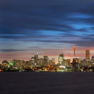 Sydney city during twilight