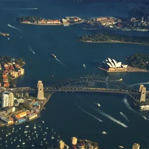 Sydney Harbour from the air Sydney Harbour from the air