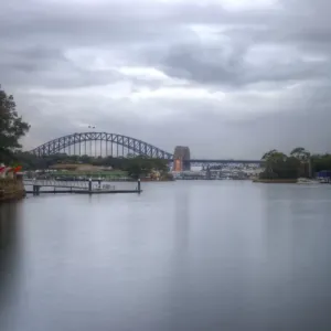 Sydney harbour bridge distant view