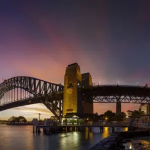 Sydney harbour bridge sunset Sydney harbour bridge sunset