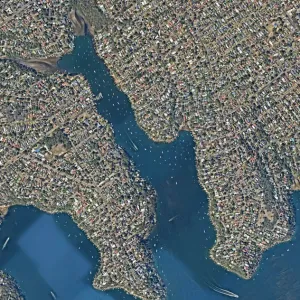 Sydney Overhead View Aerial Print Sydney Overhead View Aerial Print