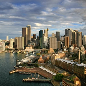 Sydney skyline with Circular Quay in foreground