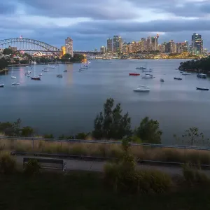 Sydney skyline after sunset from Waverton Point Sydney skyline after sunset from Waverton Point