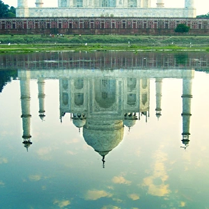 Taj Mahal Reflected in River