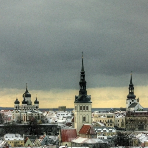 Tallinn old town in winter