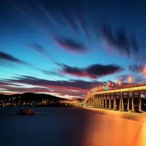 The Tasman Bridge in Hobart, Tasmania