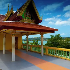 Temple Grounds at the Big Buddha, Ko Samui, Thailand Temple Grounds at the Big Buddha, Ko Samui, Thailand