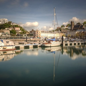 Torquay old town harbour reflections