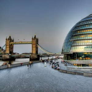 Tower bridge and City hall