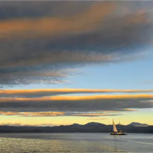 Twilight on Maquarie Harbour, south west Tasmania