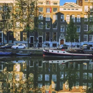 Typical houses along the canals, Amsterdam
