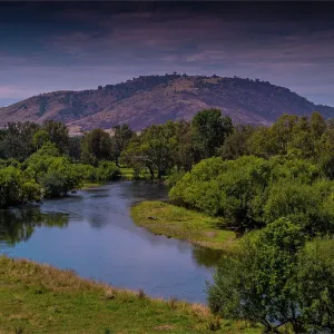 Upper Rich fertile Murray Valley farmland and rural river flats, in the high country of north eastern Victoria, Australia Upper Rich fertile Murray Valley farmland and rural river flats, in the high country of north eastern Victoria, Australia